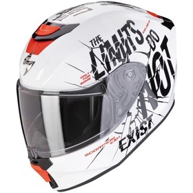 Resim Scorpion Exo-jnr Air Boum Kapalı Çocuk Motosiklet Kaskı Beyaz Siyah 