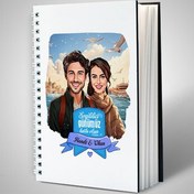 Resim Vapurda Aşk Karikatürlü Defter 
