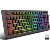 Resim Cbtx HXSJ L100 2.4 G Kablosuz RGB Oyuncu Klavye 