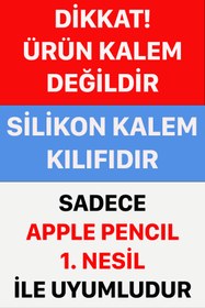 Resim NovStrap Apple Pencil 1 Nesil Uyumlu Kılıf Apple Pencil 1 Silikon Koruma Kılıfı 