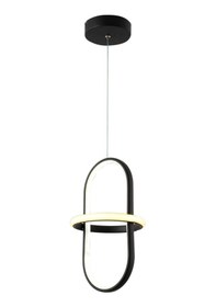 Resim Tt006-1-Sy Tt Aydınlatma Minyon Modeli Tekli Mat Siyah Led Avize 