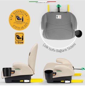 Resim Elele Grandefix I-size Yükseltici Oto Koltuğu İsofix 125-150 Cm 15-36 Kg Bej 