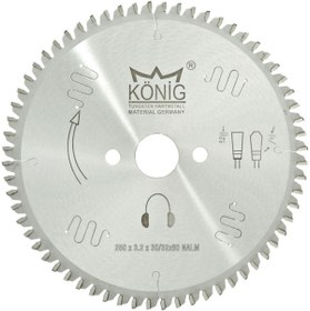 Resim König Alüminyum ve Pvc Daire Testere 250*3,2*30z80 