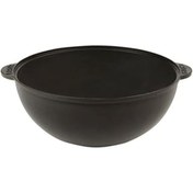Resim Mu Art Ahşap Lava Döküm Yuvarlak Kazan/tencere, Çap 30 Cm, 6 Litre 