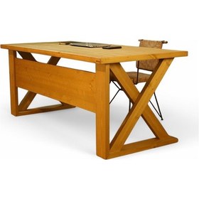 Resim Neiwel Ares X Ahşap Ofis Ve Çalışma Masası x 80 x 260 Açık Ceviz 