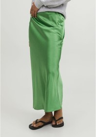 Resim Jack & Jones Kadin Midi Boy Saten Etek - Kimmie 12250268 Medium Green Yeşil 