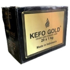 Resim KEFO GOLD Kömür (20x1kg Nargile Kömürü) 1 Koli 20 Paket 