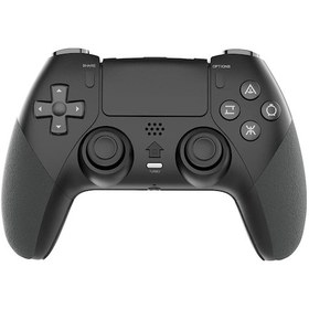 Resim T29-black-ps4 Gamepad, Bluetooth Kablosuz Ve Kablolu Çift Motorlu, Dokunmatik Ekranlı 6 Eksenli Jiroskopu Desteklerps4 Kablosuz Oyun Kumandası 