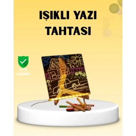 Resim Rivera Tech Rvrtch LED Işıklı Akrilik Yazı Tahtası Renkli Kalem Setiyle 