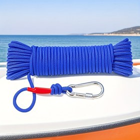 Resim Ağır Hizmet Tipi 4mm Kalınlığında Balıkçılık İpi, Metal saç tokası ile - Çok Renkli Açık Hava Tekne İpi, Güvenli Döküm, Kararlılık ve Güven - Dayanıklı Tekne İpi, Tekneler, Kano, Tekne Güvenlik Ekipmanları, Sağlam İp Tasarımı 