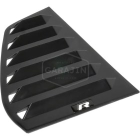 Resim Leader Golf 6 2008 - 2012 Için Uyumlu Kelebek Cam Kaplaması R Parlak Siyah Abs (Piano Black) 