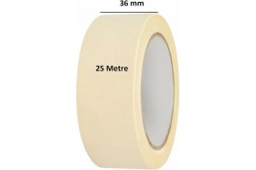 Resim Tify 2 Adet Maskeleme Bandı Boya Bandı 36MM x 25M Kağıt Bant 