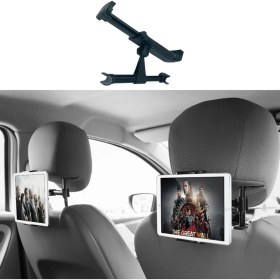 Resim Mbois Buffer Oto Koltuk Arkası Telefon Tablet Tutucu Ayarlanabilir 360 Derece Dönebilen Pratik Stand 