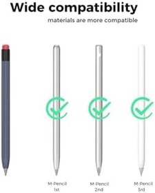 Resim Tablet Kalemi Kılıfı M-Pencil 1/2/3.Nesil Klasik Retro Tasarım Mat Silikon Sarı, 87006327 