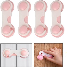 Resim Bebek Eşya Dolap Kapı Çekmece Kilidi -al4540 4 Adet Pembe 