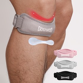Resim 1 adet GOUNOD Diz Desteği - Unisex Patella Stabilizatörü Sporlar için (Futbol, Basketbol, Koşu, Tenis, Voleybol ve Kalçalar) - Ayarlanabilir Askılı, Siyah, Sporlar için Diz Desteği, Voleybol Ekipmanı, Şık Tasarım, Güvenli Fit Askısı 