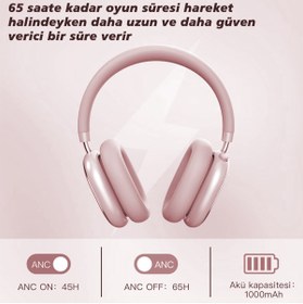 Resim Linktech Hp5 Anc Kulak Üstü Kablosuz Bluetooth Kulaklık 