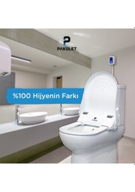Resim Pakolet Sensörlü Hijyenik Klozet Kapağı ve 25 Adet Hijyen Rulosu 