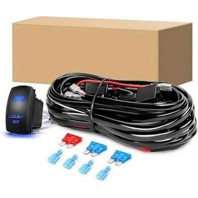 Resim Pazly Tekne Tipi Drag One Terminal Araba Işık Kablosu Seti, 3 Metre Dc 12v, Sigorta Dahil, Off-road Kamyonet Go-kart Ekskavatör Uygun 