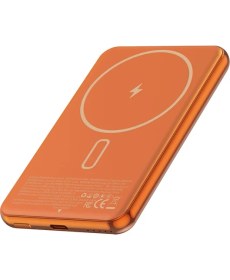 Resim Wiwu WI-P088 LED Işık Göstergeli Pd 20W Kablosuz Powerbank 5000MAH 15W Turuncu 