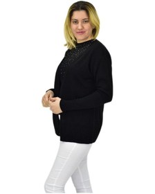 Resim Kadın Triko Spor Hırka Bgl-st04087 Siyah 