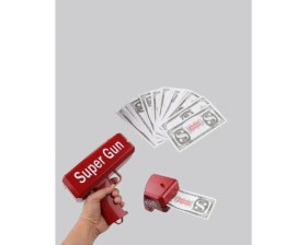Resim Zenvia Super Money Gun Para Saçma Tabancası Yüksek Atış Güçlü Kırmızı Model 