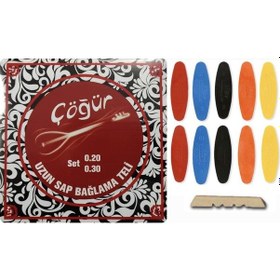 Resim Şenses Çöğür 0.20 Uzun Sap Bağlama Tel Seti + Tezene Seti +Eşik 