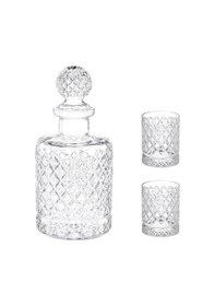 Resim Glamis Şiler Model Lüx Karaf 2 Bardaklı Set 