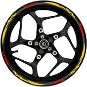 Resim Xmax Kırmızı Yazılı Turuncu Reflektif Pençe Şeritli 002 