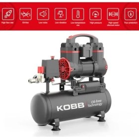 Resim KBK8S 1.2hp 8lt 8bar Yağsız Sessiz Taşınabilir Hava Kompresörü 