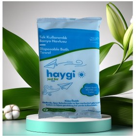 Resim Haygi Tek Kullanımlık Banyo Havlusu Yüksek Kalite 10 Adet 80x120 Beyaz 