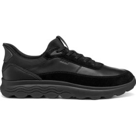 Resim Geox Erkek Siyah U Spherıca Plus A - Nappa+Sued Bağcıklı Kalın Tabanlı Süet Sneaker U56MPA08522C9999 