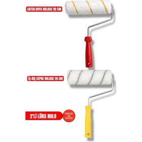 Resim Trend Ak Home 2’li 20 cm Lüks Boyacı Rulo Seti - Saten Boya Rulosu & Iç Dış Cephe Rulosu Iz Bırakmaz 