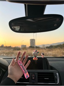 Resim OTOMOGARAJ Otomobil dikiz süsü hello kitty elbiseli taçlı hello kitty dikiz süsü ve oto anahtarlık MİNİ 4cm 