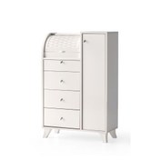 Resim Sivas Gözde Çekmeceli Büyük Kiler Dolabı / Ekmeklik - Ekru 