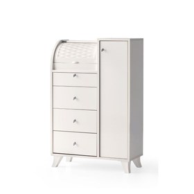 Resim Sivas Gözde Çekmeceli Büyük Kiler Dolabı / Ekmeklik - Ekru 