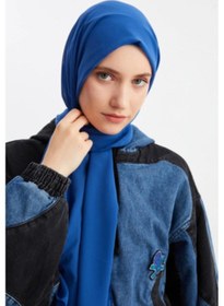 Resim Kadın Tesettür Hijap Hazır Multi Şifon Ipeksi Şal Rahat Yumuşak Ekstra Hafif - Tek Ebat / Gece Mavi Gece Mavi 