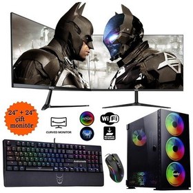 Resim Izoly ST998815 i5-12400F 32 GB 512 GB M.2 NVMe RTX2060S 8 GB 24"+24" Free Dos Masaüstü Oyuncu Bilgisayarı 