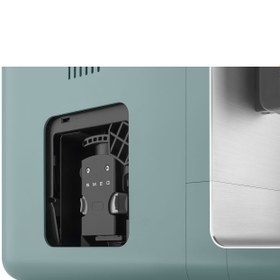 Resim Smeg Zümrüt Yeşili 50s Style BCC13EGMEU Otomatik Süt Tanklı Espresso Kahve Makinesi 