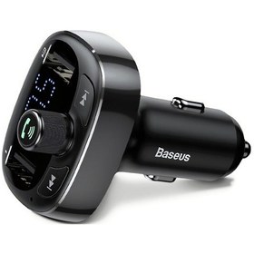 Resim Padalink Baseus Ccall-tm01 Siyah Araç Şarj Cihazı: Bluetooth Mp3 Çalar, Çift Usb, El-işsiz Konuşma, Akü Voltaj Gözetimi 