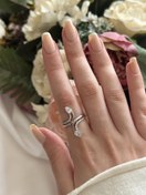 Resim Çift Motifli Gümüş Yüzük 