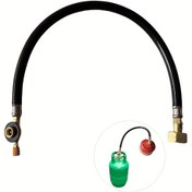 Resim 1 Adet Sızdırmaz Kauçuk Adaptör Dolum Tüpü Dönüşüm Bağlantısı - EU Standart Dişli Helisal Düz Gaz Silindirleri için, Güvenli Gaz Transferi için Dayanıklı Sızdırmaz Tasarım, Yakıt Sistemi Aksesuarı, Esnek Hortum Bağlantı Parçası, Yüksek Kaliteli Bağlantı, Profesyonel Montajcılar İçin 