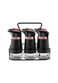 Resim Karaca Latin Deri 6'lı Cam Baharat Takımı 