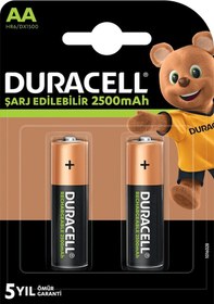 Resim Duracell Şarjlı 2500 Mah Kalem Pil Aa Hr6 2Li Blis 