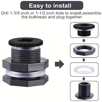 Dashanshop Intex Ve Coleman Havuzlar İçin 40mm 1 1/2 Inç Hortum Adaptörü 2 Adet