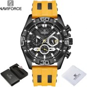 Resim Hanyang Bby Box Navıforce Lüks Erkekler Için Saatler Moda Silikon Kayış Askeri Su Geçirmez Spor Kronograf Kuvars Kol Saati Tarih ile (Yurt Dışından) 