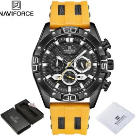 Resim Hanyang Bby Box Navıforce Lüks Erkekler Için Saatler Moda Silikon Kayış Askeri Su Geçirmez Spor Kronograf Kuvars Kol Saati Tarih ile (Yurt Dışından) 