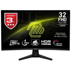 Resim MELFSHOP MSI 31.5 VA MAG 32C6 1MS 180HZ HDMI-DP KAVISLI GAMING MONİTÖR 2560X1440 