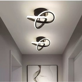 Resim Burenze Modern Plafonyer Tavan Led Avize Siyah 2 Adet Set Ledli Avize - Burenze763 Koyu Kahverengi 