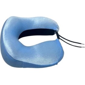 Resim Seyahat Yastığı Uçak, Otobüs, Özel Araç - Mavi 